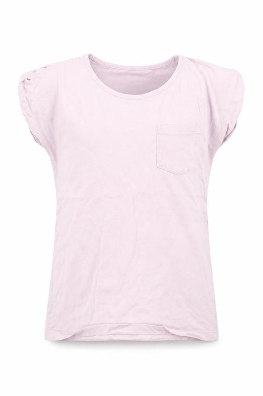 Front view of Tu girls’ purple basic t-shirt, size 8, years