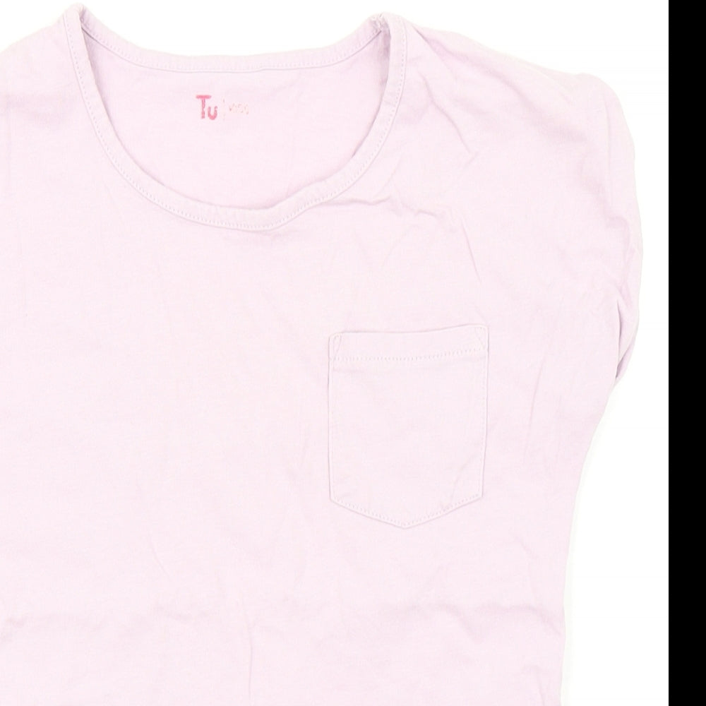 TU Girls Purple   Basic T-Shirt Size 8 Years