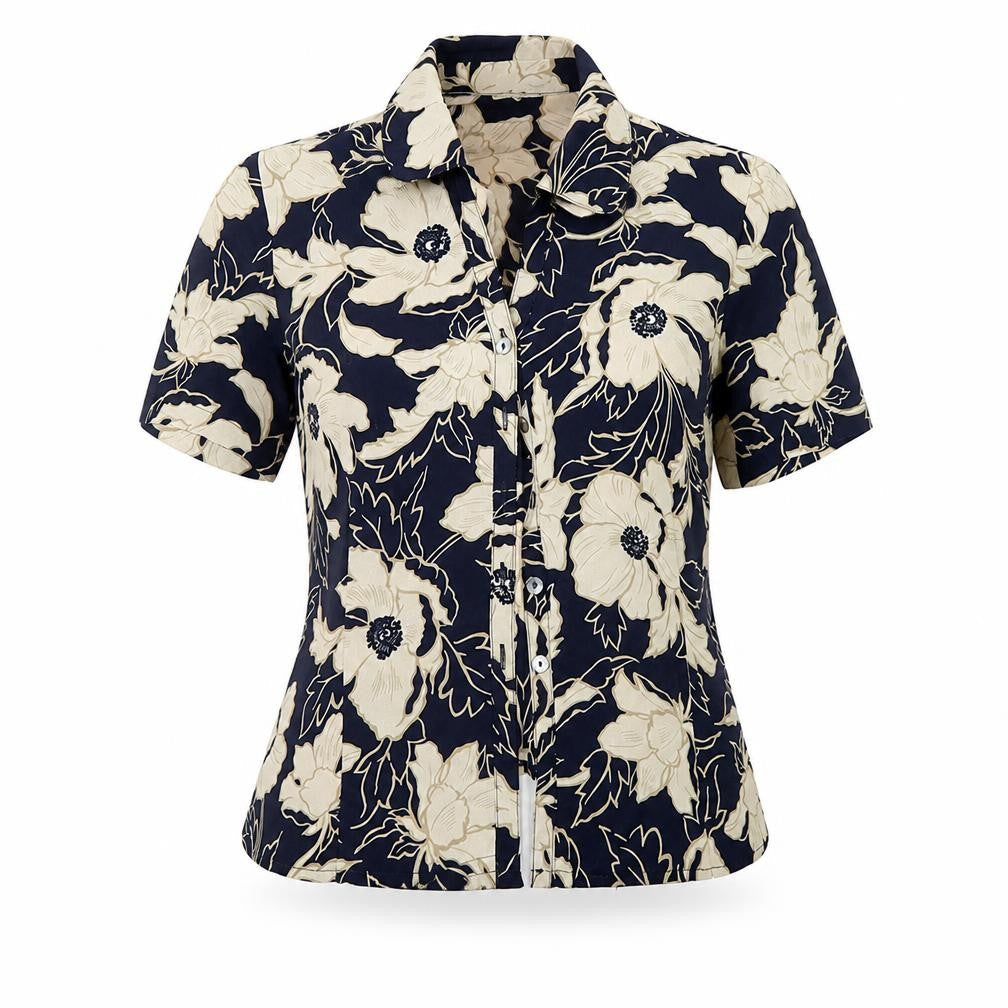 Prewron Womens Multicoloured Floral  Basic Button-Up Size 10