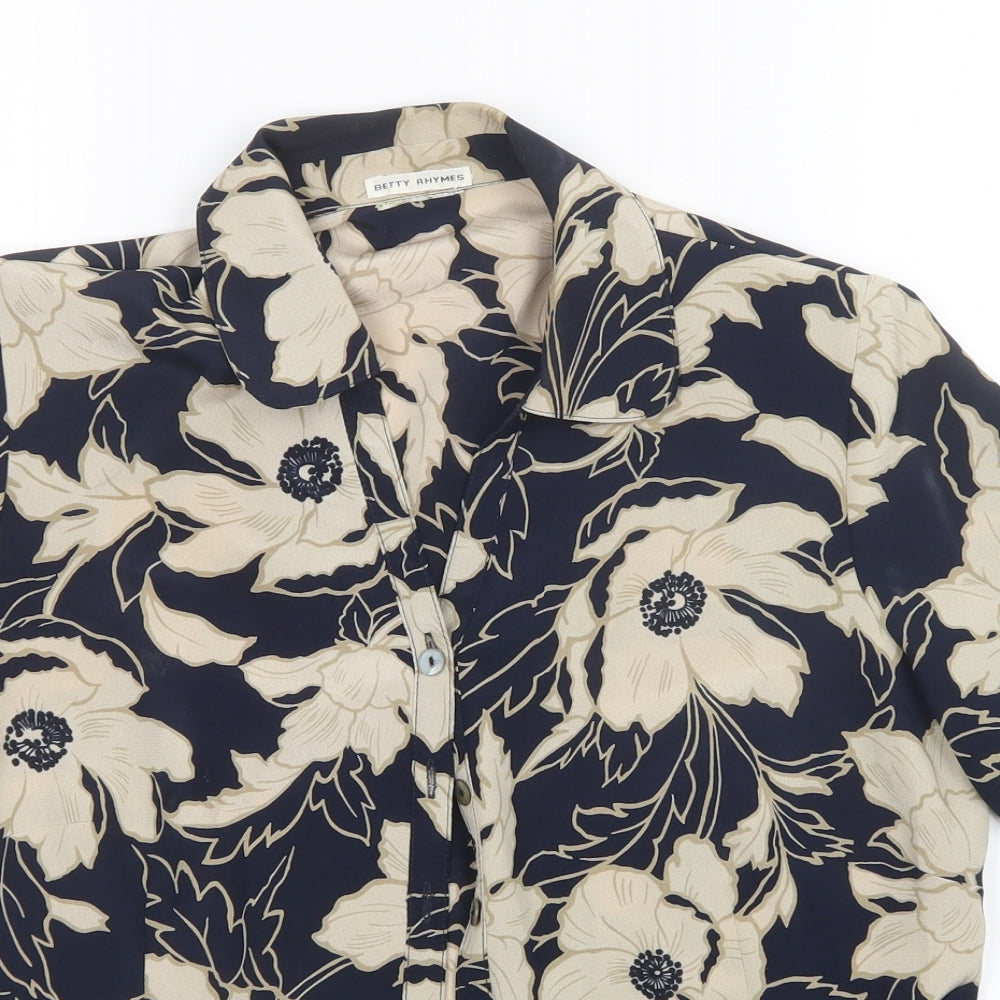 Prewron Womens Multicoloured Floral  Basic Button-Up Size 10