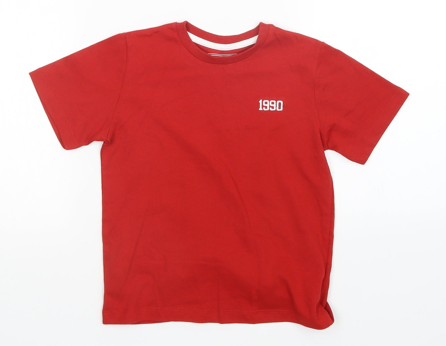 Matalan Boys Red   Basic T-Shirt Size 5 Years