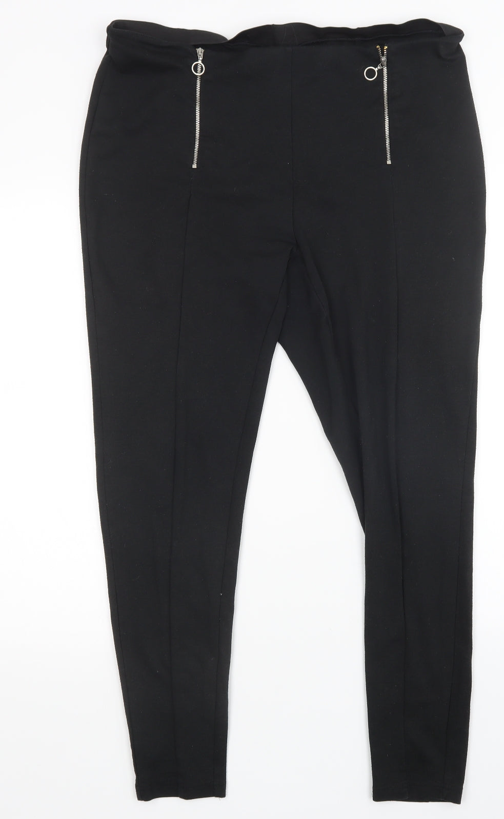 Prewron Womens Black   Jogger Leggings Size 38 in L28 in