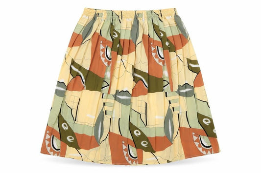 Preworn Womens Multicoloured Geometric  A-Line Skirt Size 30 in