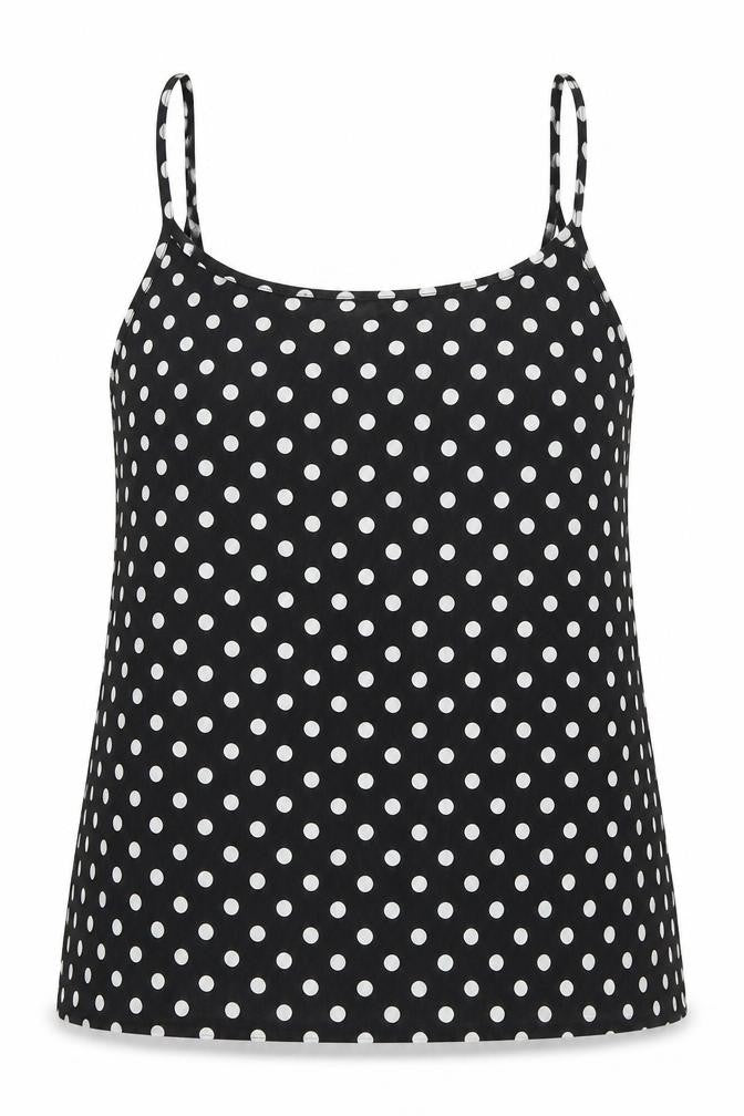 Cameo Rose Womens Black Polka Dot Camisole Tank Size 8 - cropped