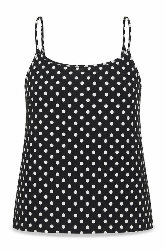cameo rose Womens Black Polka Dot  Camisole Tank Size 8  - cropped