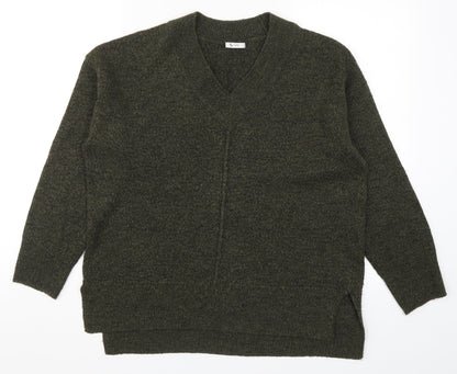 Tu Womens Green  Knit Pullover Jumper Size 12