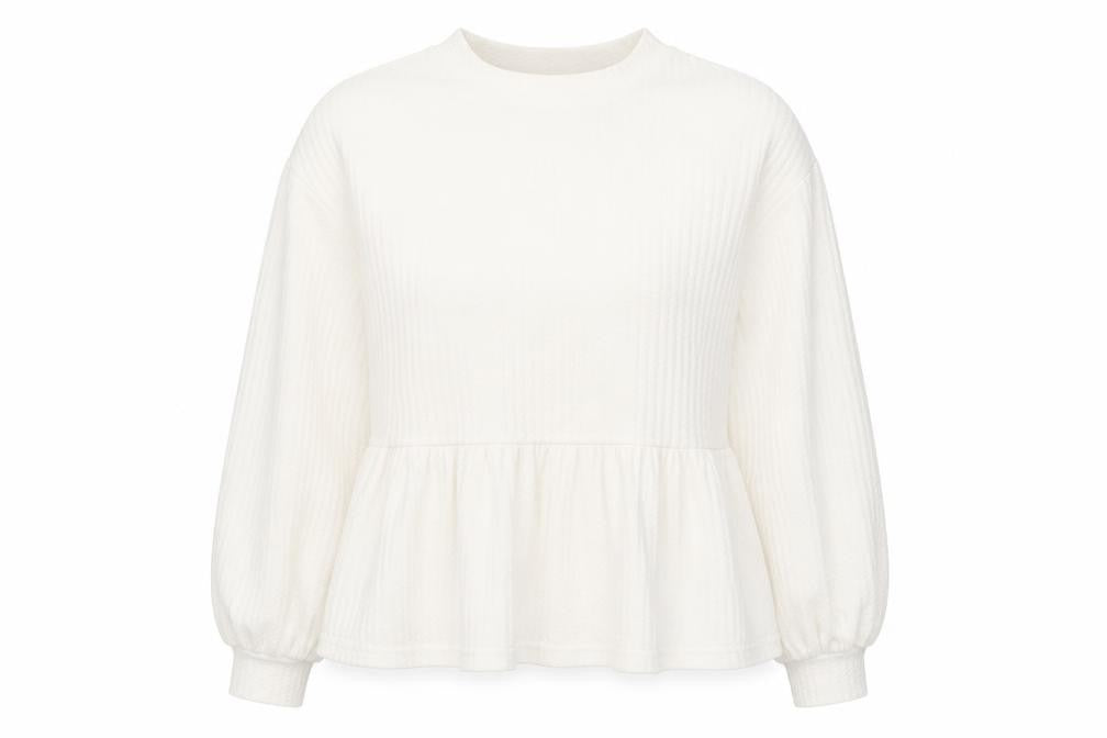 SheIn Womens White   Pullover Sweatshirt Size S