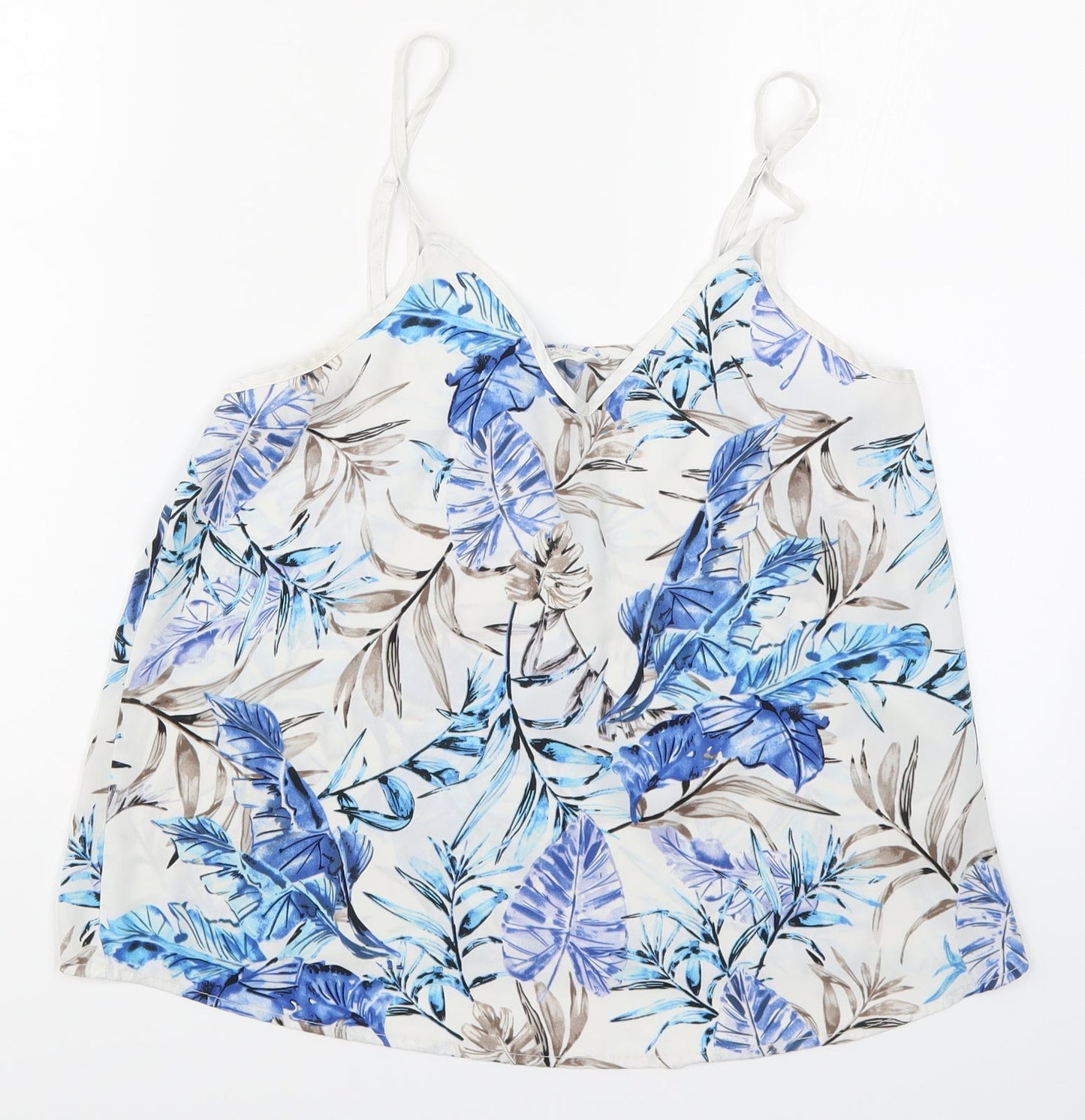 Primark Womens Blue Floral  Cami Pyjama Top Size 6