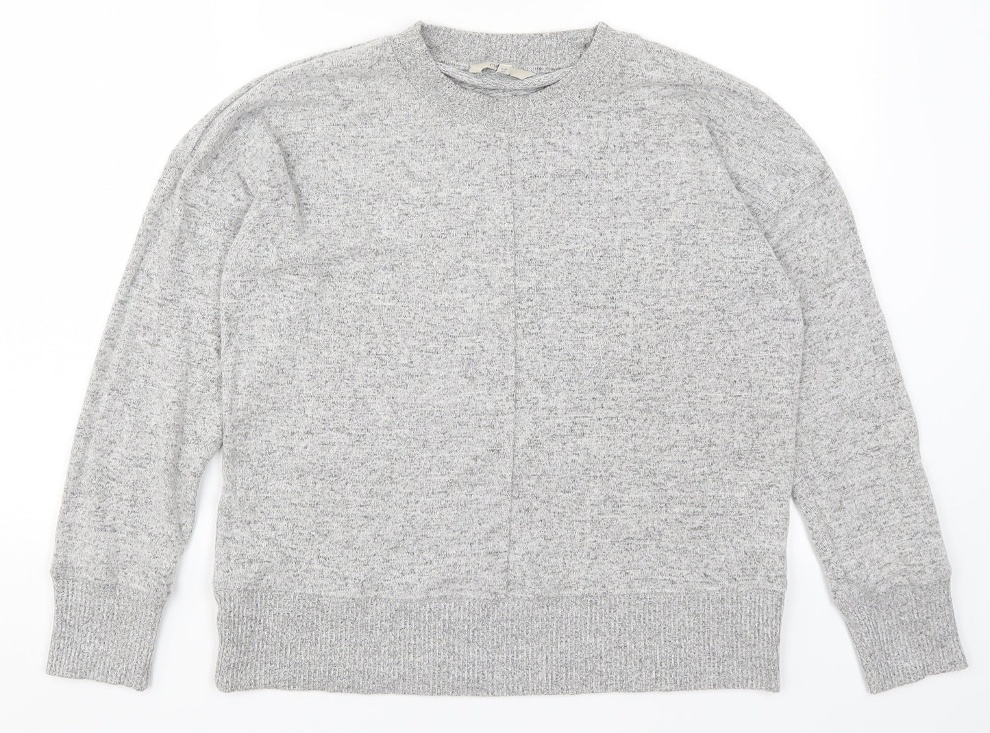 Nex Womens Grey  Knit Pullover Jumper Size 14
