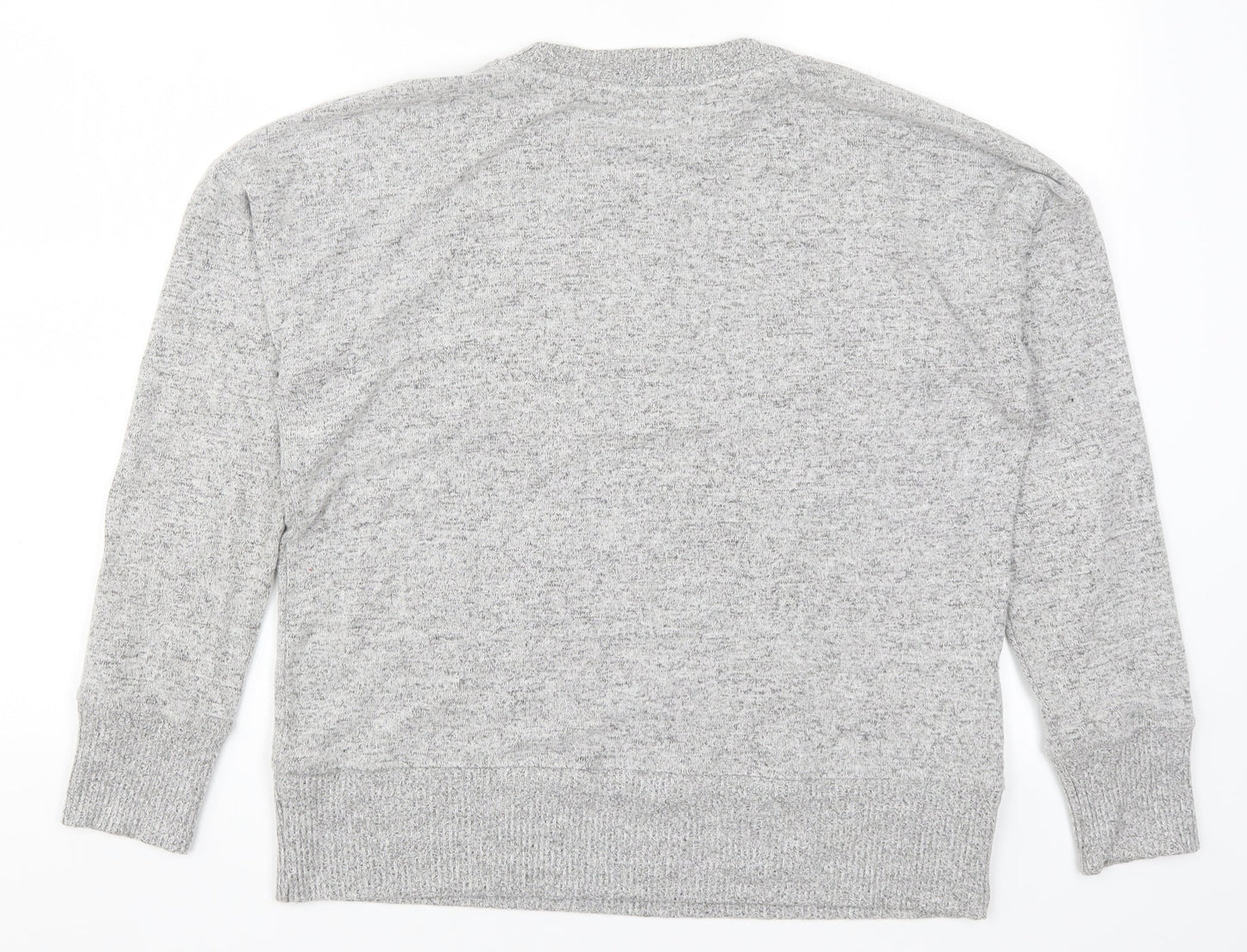 Nex Womens Grey  Knit Pullover Jumper Size 14