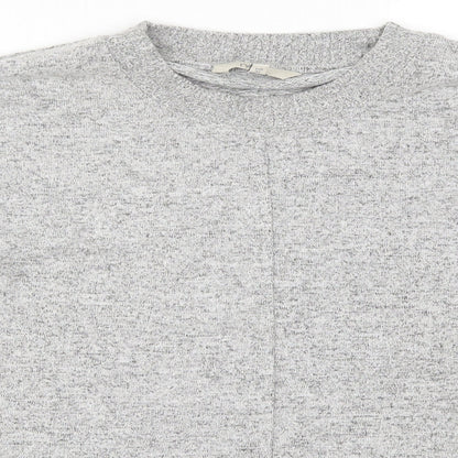 Next Womens Grey  Knit Pullover Jumper Size 14