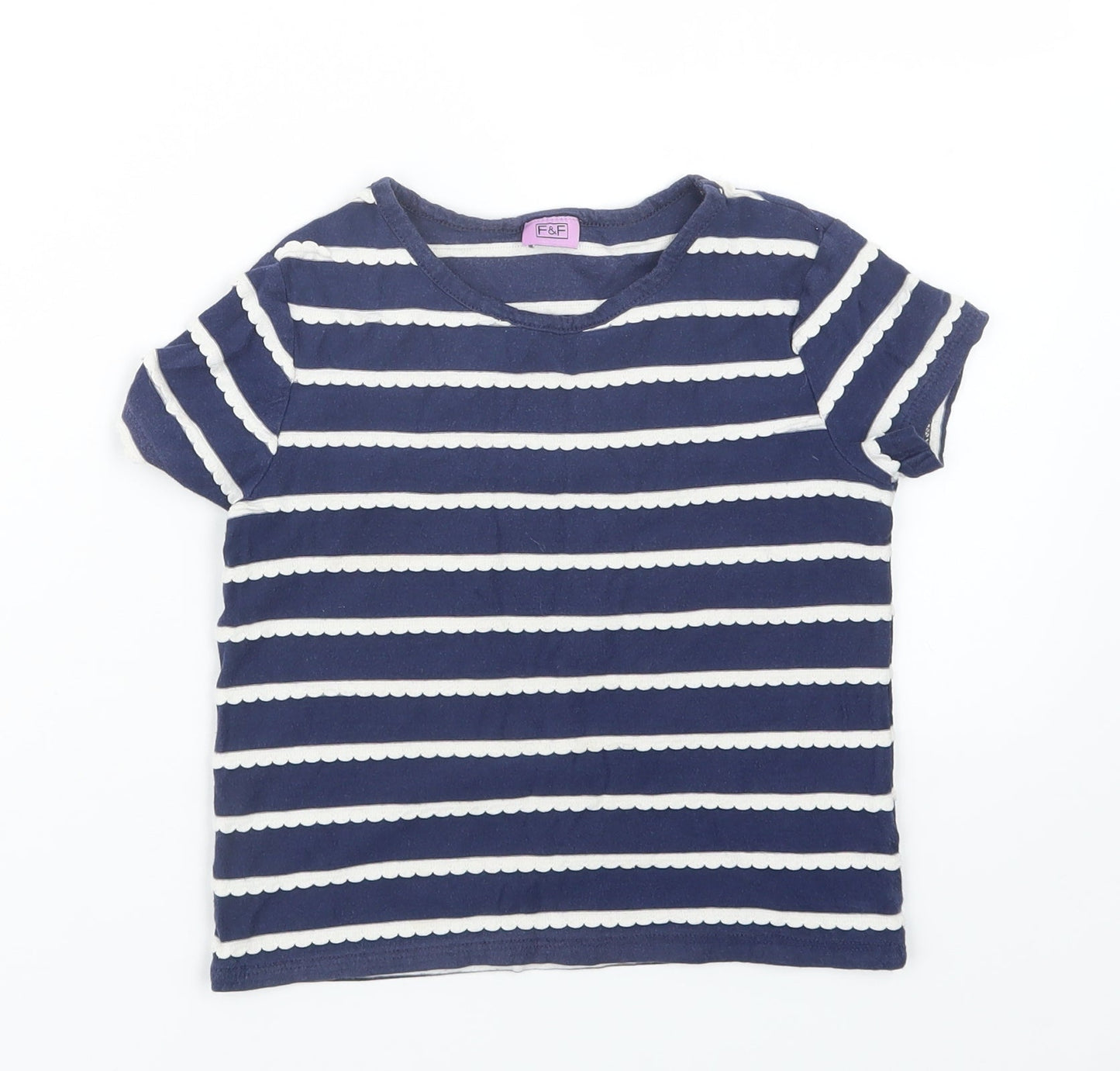 F&F Girls Blue   Basic T-Shirt Size 7-8 Years