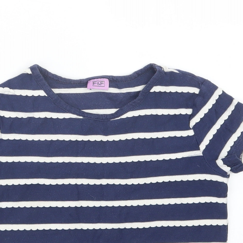 F&F Girls Blue   Basic T-Shirt Size 7-8 Years