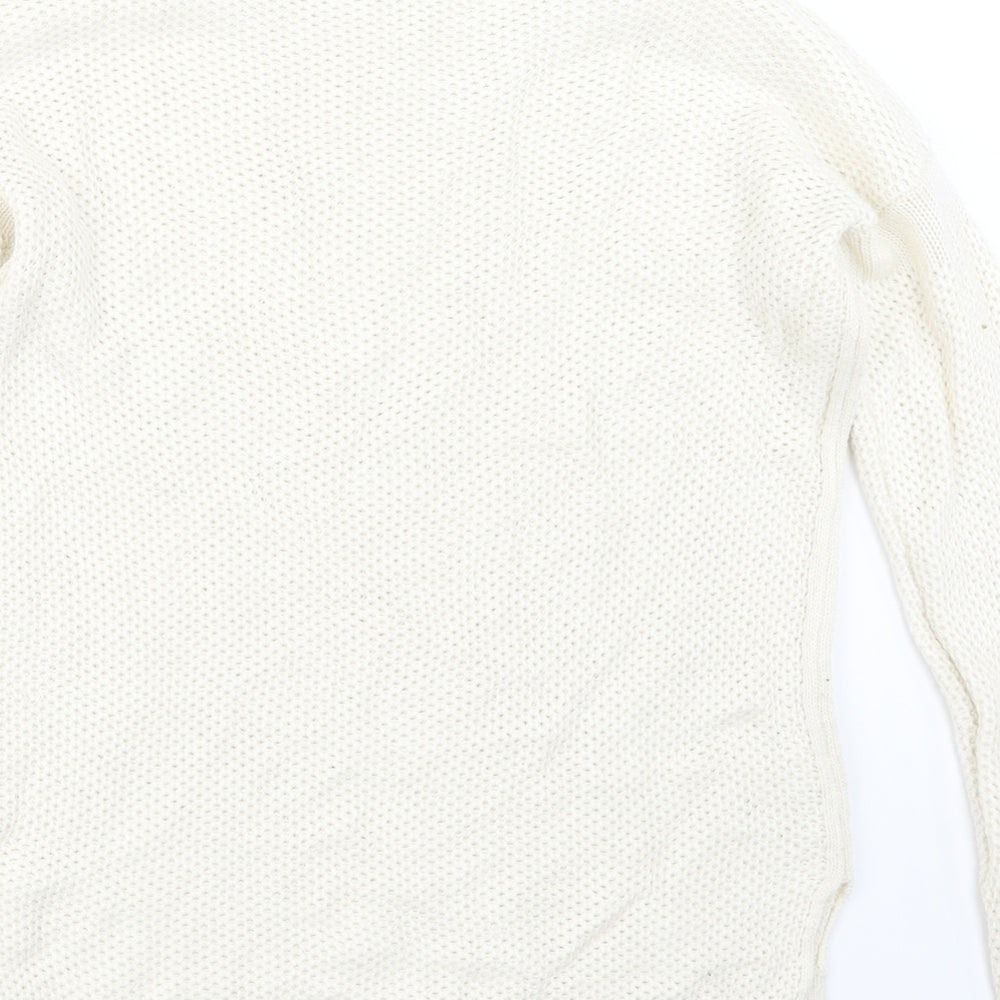 LOFT Womens Beige  Knit Pullover Jumper Size XS