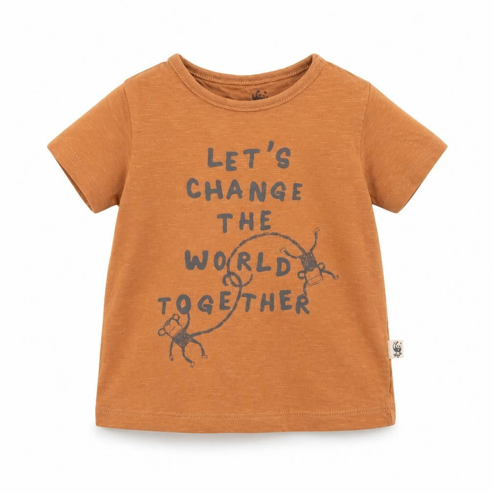 F&F Baby Brown   Basic T-Shirt Size 3-6 Months  - WWF