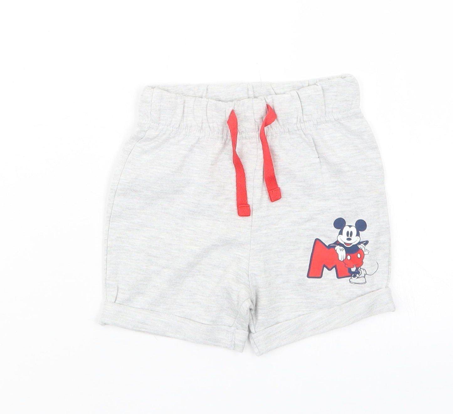 Primark Boys Grey   Cropped Trousers Size 3-6 Months  - Mickey Mouse