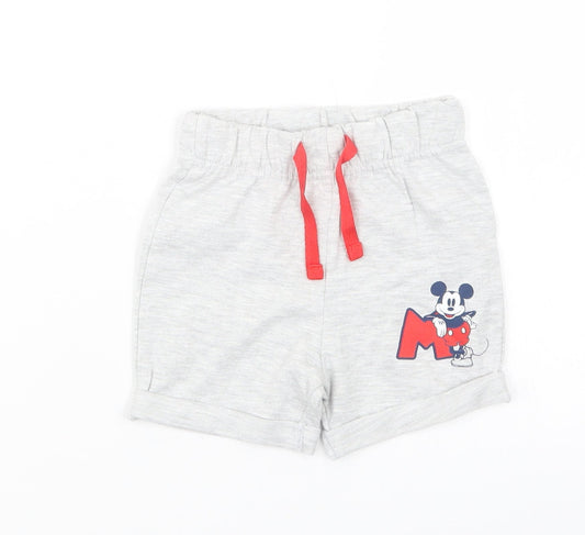Primark Boys Grey   Cropped Trousers Size 3-6 Months  - Mickey Mouse