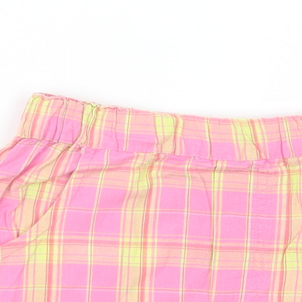 E-vie Angel Girls Pink Check  Boyfriend Shorts Size 2-3 Years