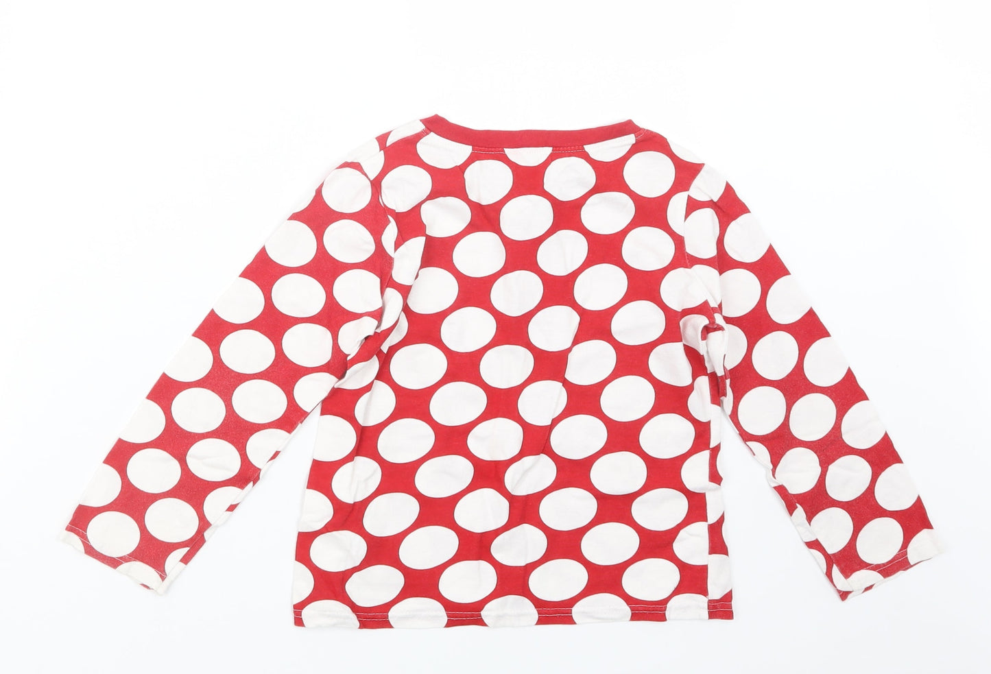 George Girls Red Polka Dot  Basic T-Shirt Size 5-6 Years