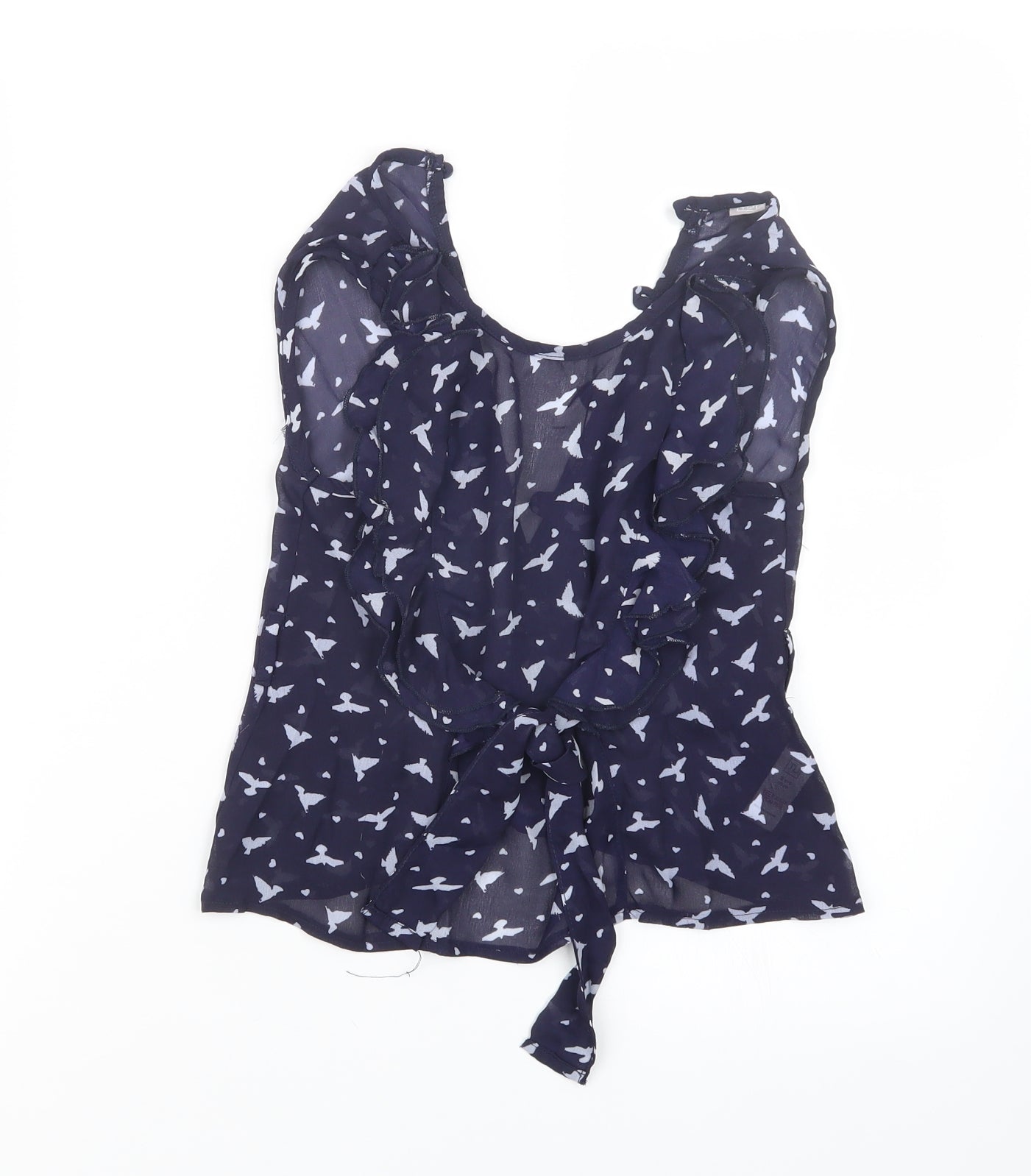 TU Girls Blue Geometric  Basic Blouse Size 5 Years