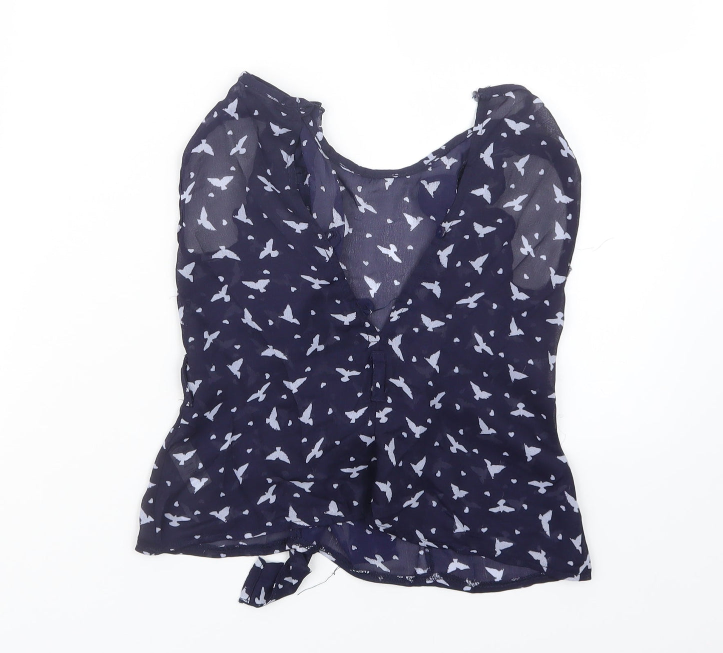 TU Girls Blue Geometric  Basic Blouse Size 5 Years