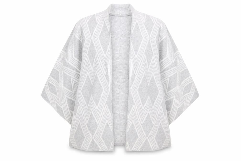 Atmosphere Womens Grey Argyle/Diamond  Wrap Jumper One Size