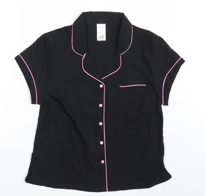 Peacocks Womens Black   Basic Button-Up Size 10