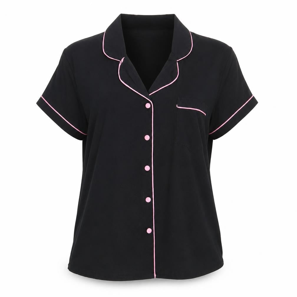 Peacocks Womens Black   Basic Button-Up Size 10