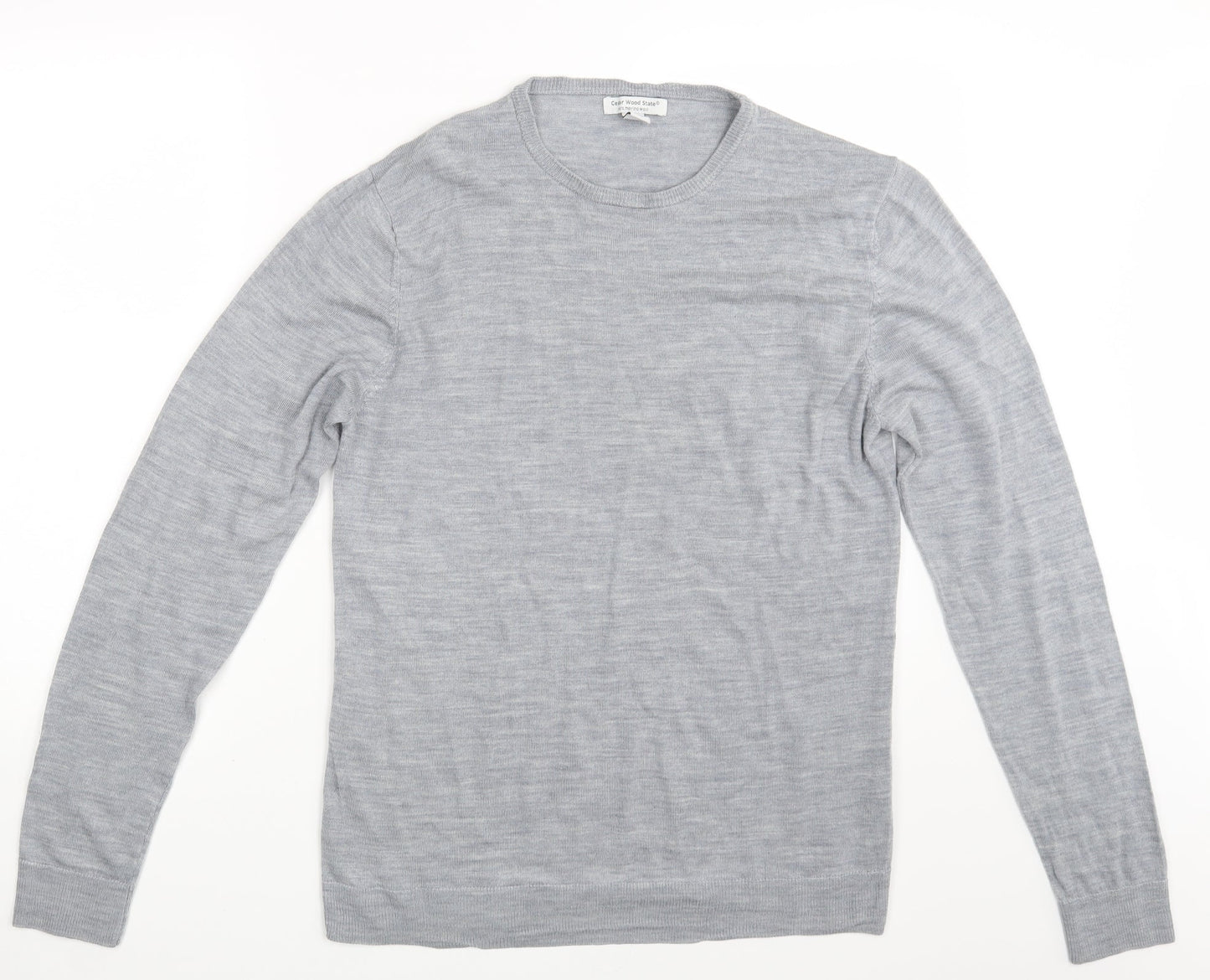 Cedar Wood State Mens Grey   Pullover Sweatshirt Size L