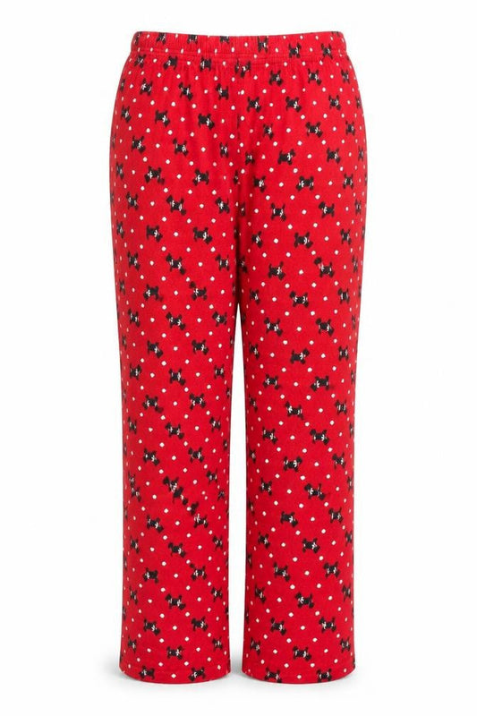 Bonmarché Womens Red Animal Print Sweatpants Trousers Size 12 L24 in