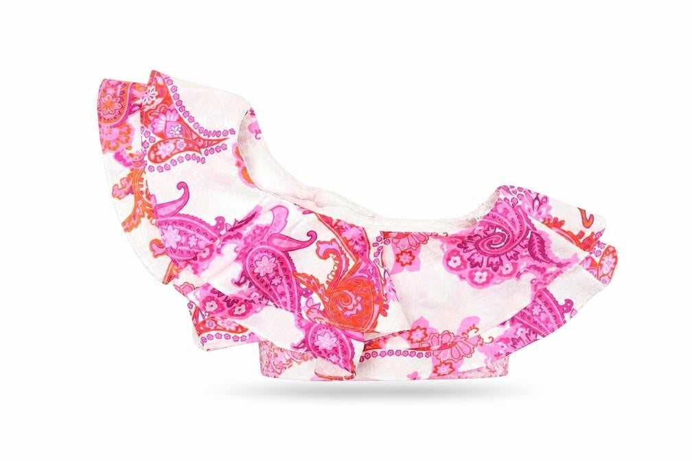 SheIn Womens Pink Floral  Cropped Blouse Size S