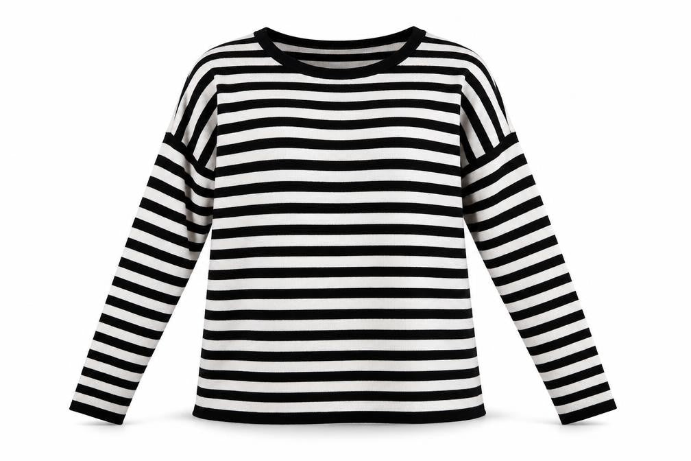 H&M Womens Black Striped Knit Pullover Jumper Size XS