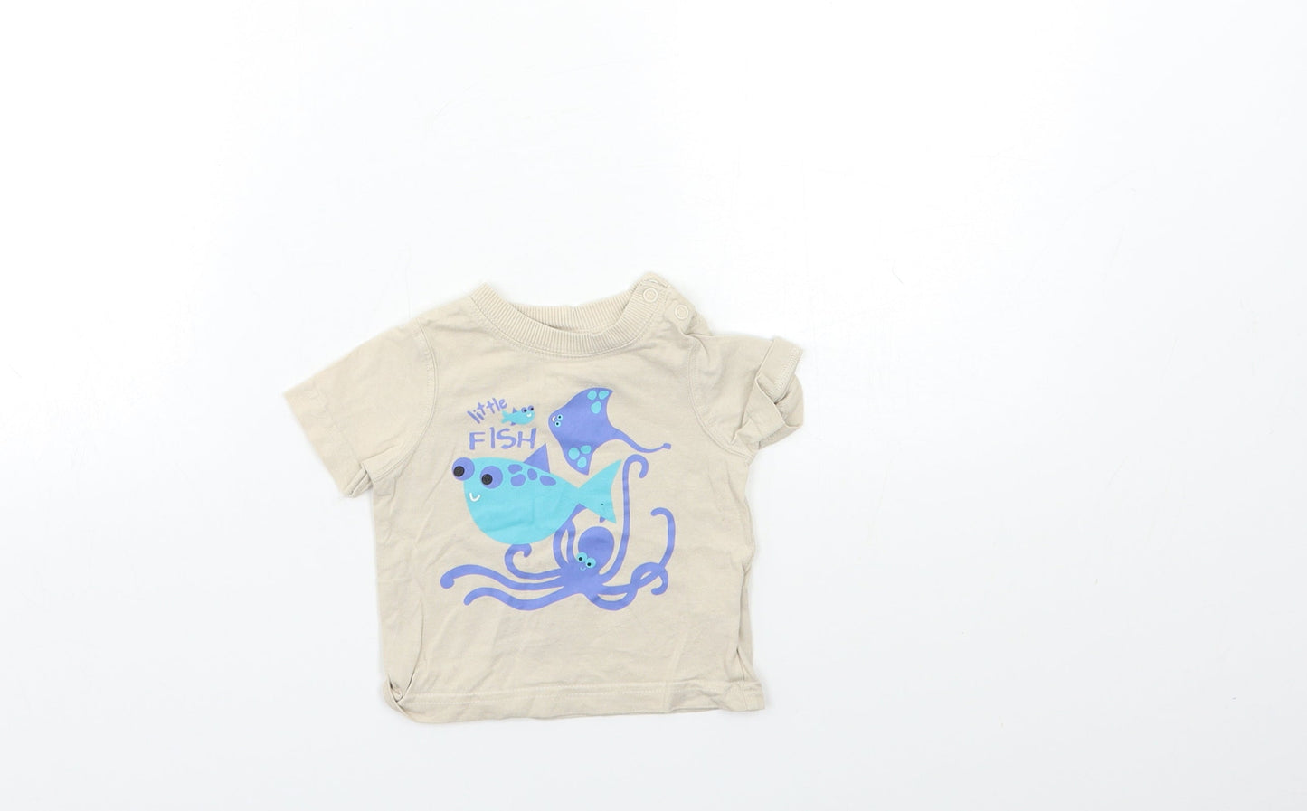 Mothercare Baby Beige   Basic T-Shirt Size 3-6 Months  - LITTLE FISH