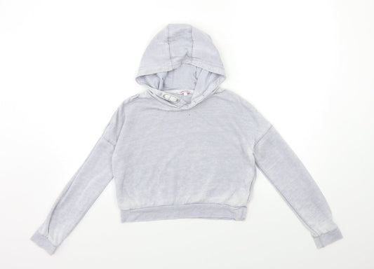 MISS EVIE Girls Grey   Pullover Hoodie Size 9 Years