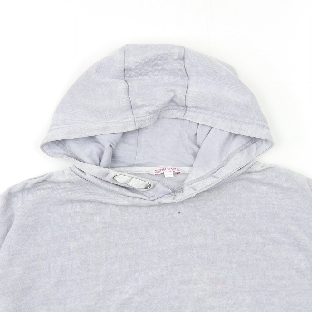 MISS EVIE Girls Grey   Pullover Hoodie Size 9 Years