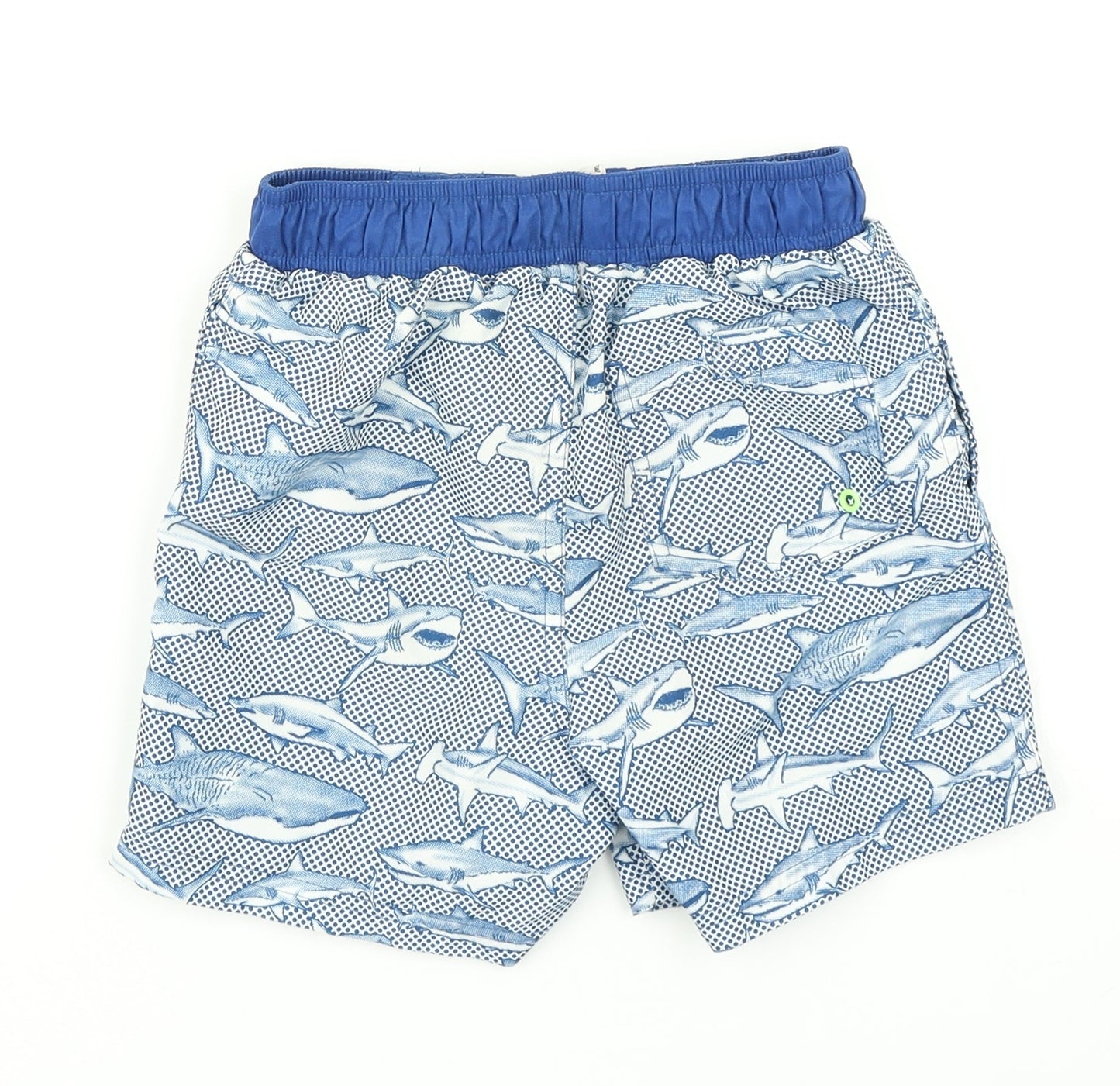 Ru Boys Blue Spotted  Cargo Shorts Size 7 Years - shark print