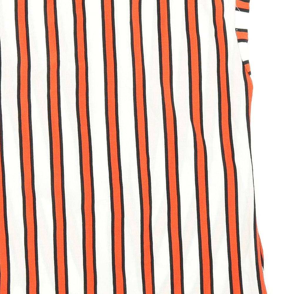 NEXT Womens Red Striped  Basic Blouse Size 10
