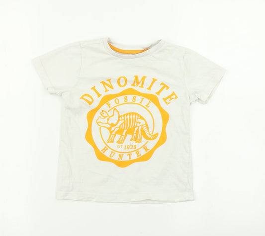 F&F Boys White   Basic T-Shirt Size 4-5 Years