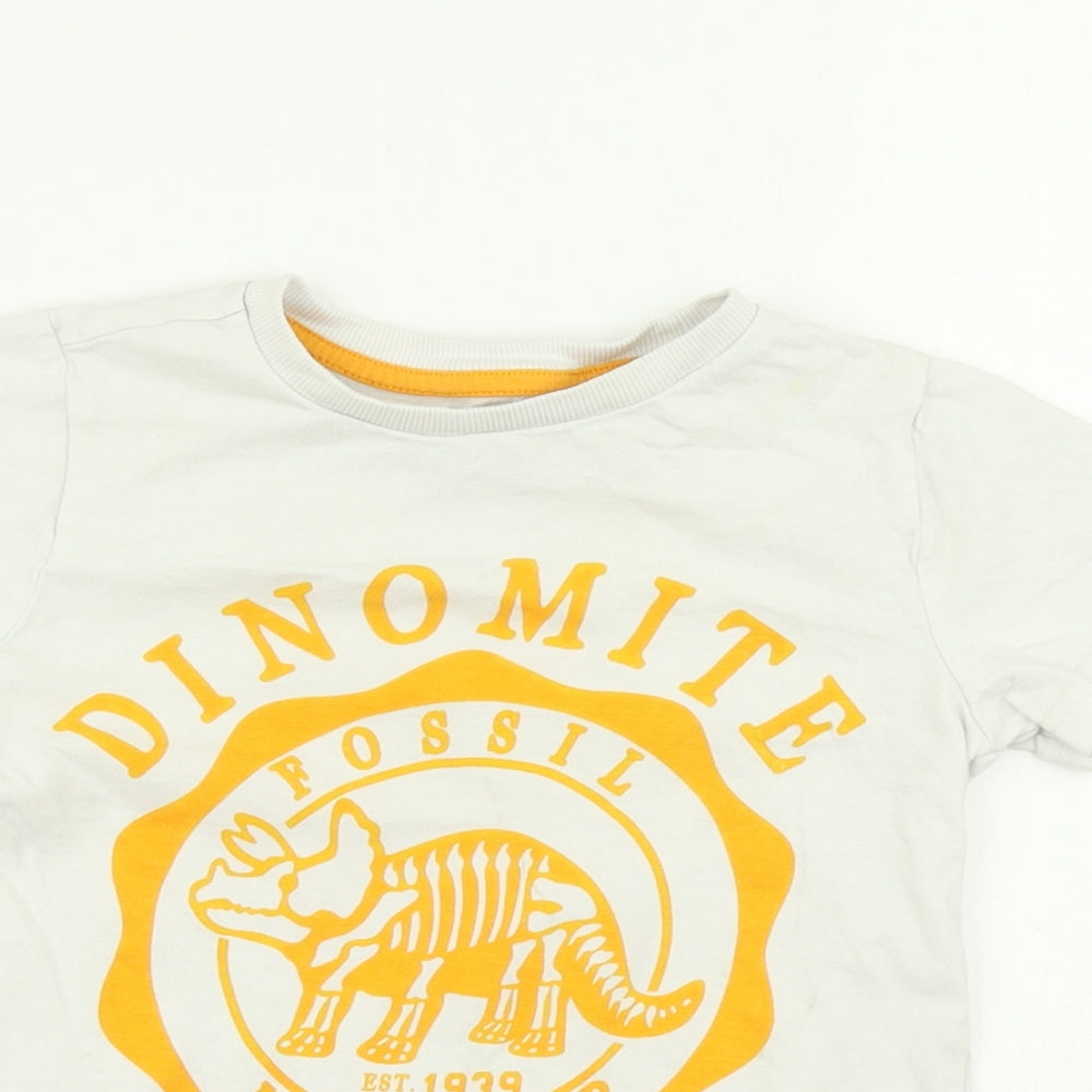 F&F Boys White   Basic T-Shirt Size 4-5 Years
