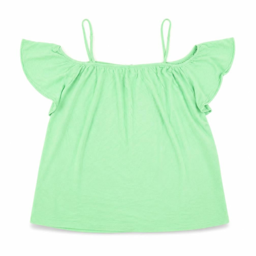 VERO MODA Womens Green   Basic Blouse Size M  - Cold Shoulder