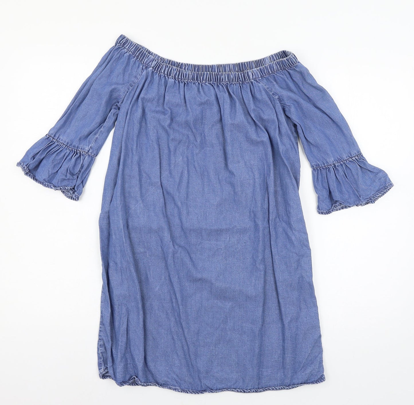 New Look Womens Blue  Denim A-Line  Size 8