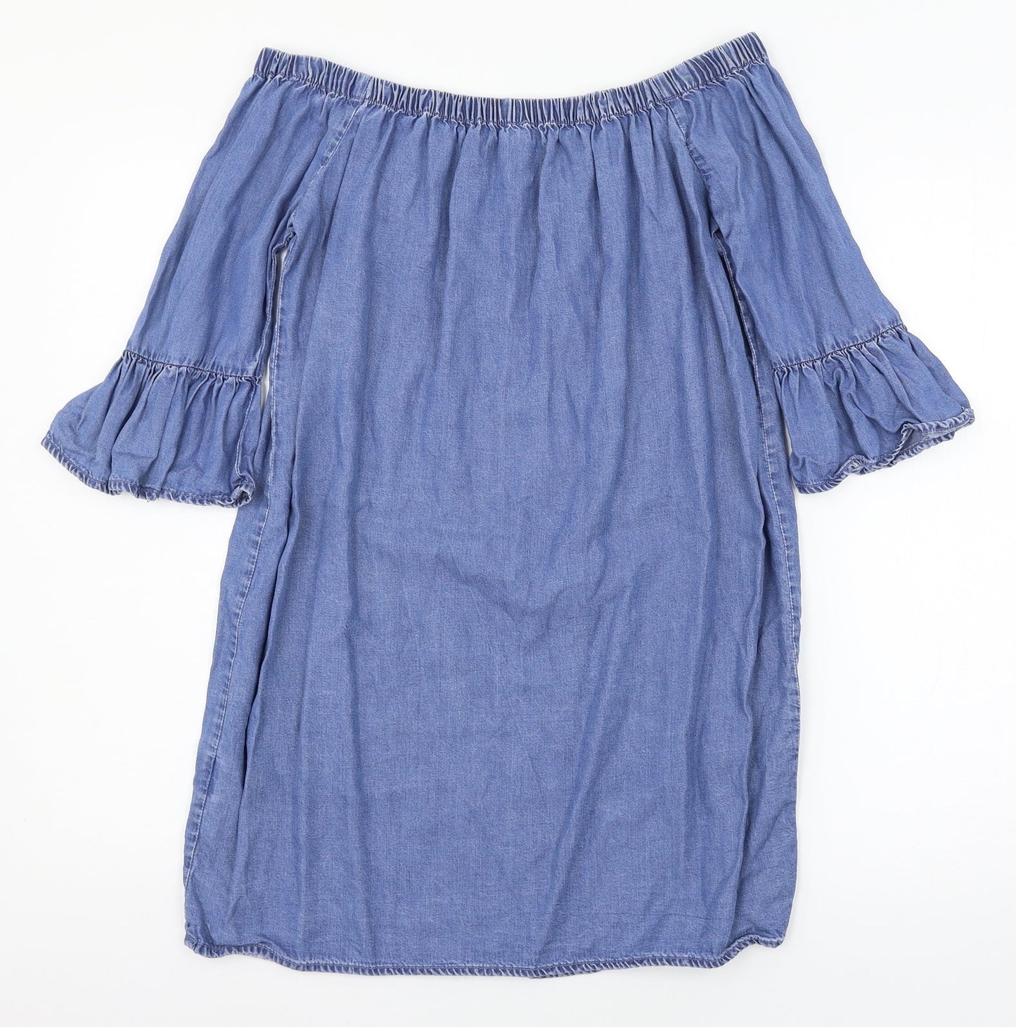 New Look Womens Blue  Denim A-Line  Size 8