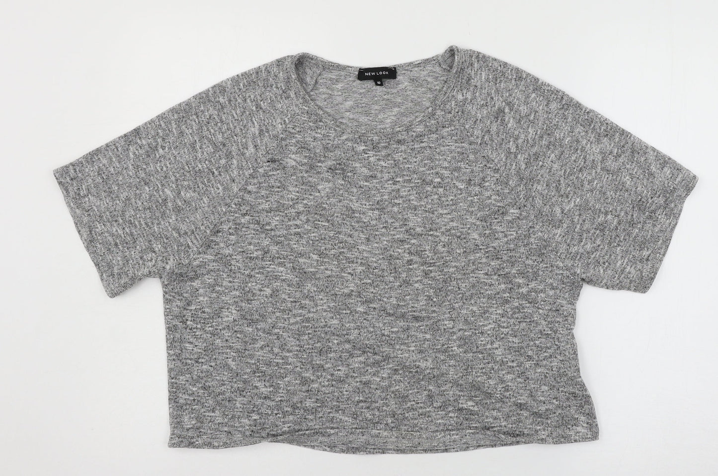New Look Womens Grey  Jersey Basic T-Shirt Size 10