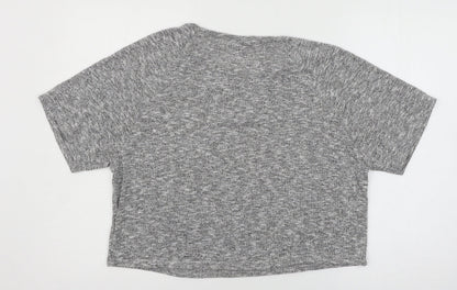 New Look Womens Grey  Jersey Basic T-Shirt Size 10