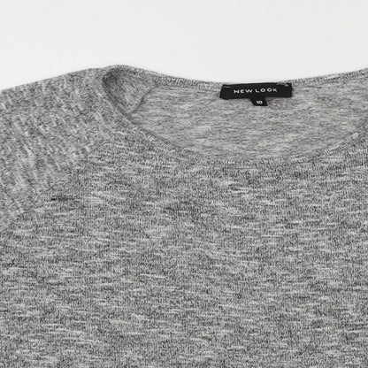New Look Womens Grey  Jersey Basic T-Shirt Size 10