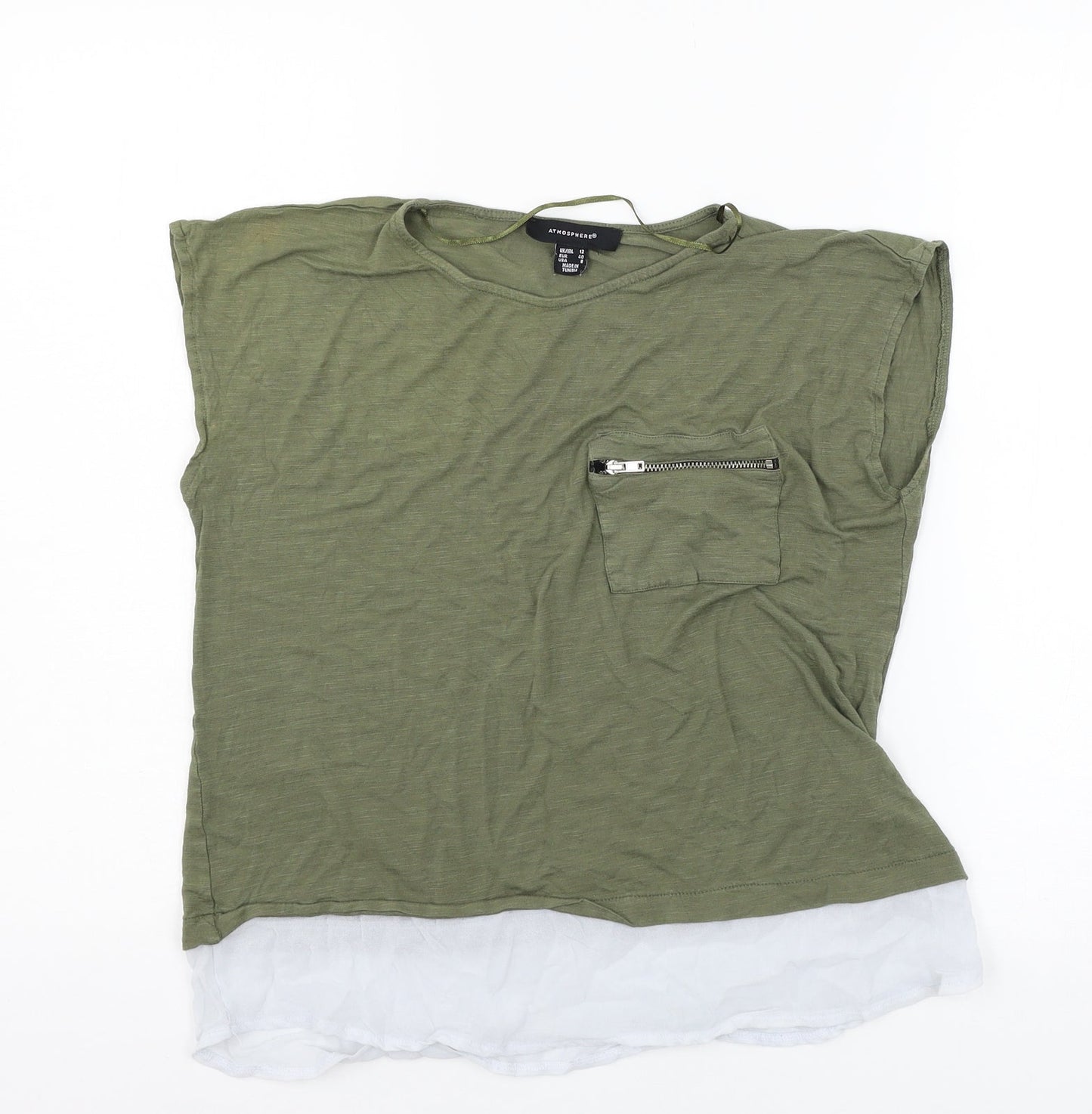 Atmosphere Womens Green  Jersey Basic T-Shirt Size 12