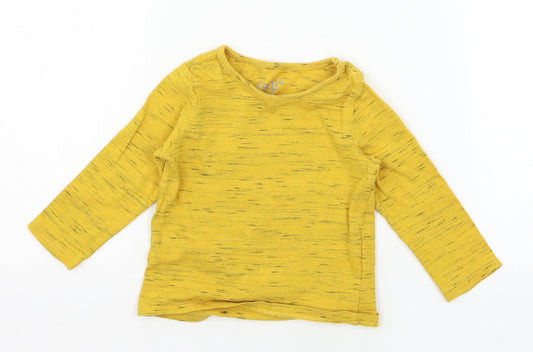 F&F Boys Yellow  Jersey Basic T-Shirt Size 12-18 Months