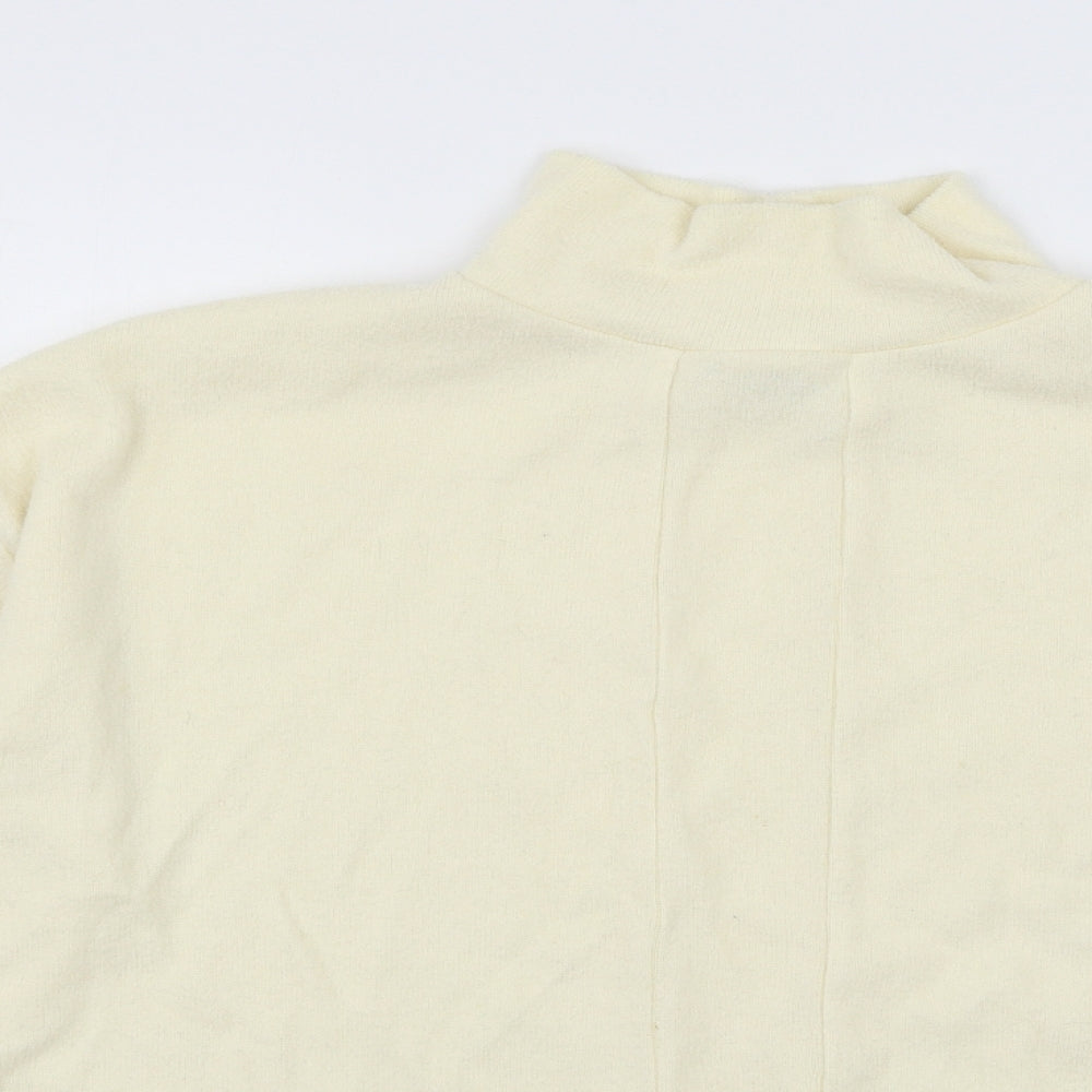 TU Womens Ivory  Jersey Basic T-Shirt Size 8