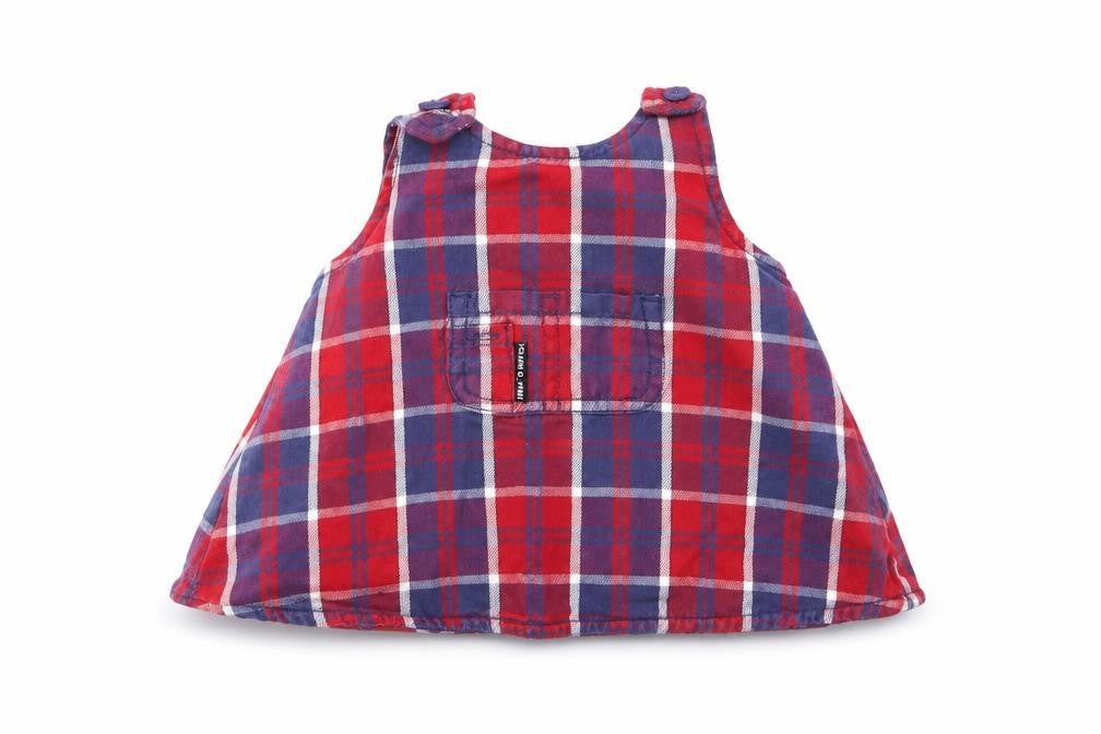 Polarn O. Pyret Girls Multicoloured Check  Fit & Flare  Size 0-3 Months