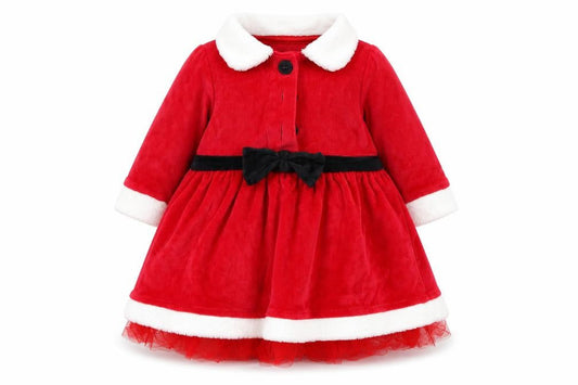 Marks & Spencer Girls Red   Fit & Flare  Size 0-3 Months  - christmas